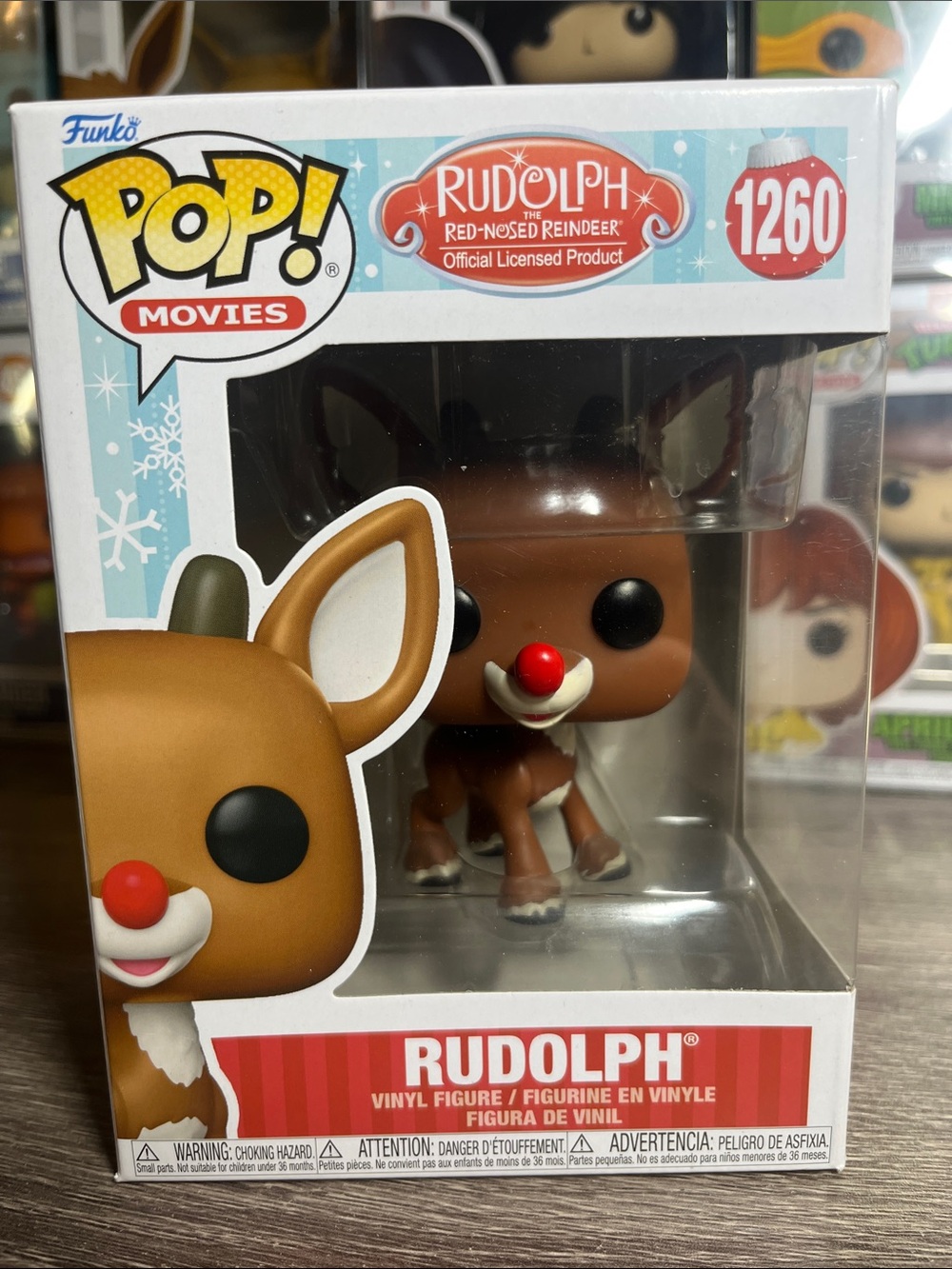 Funko Rudolph Vinyl Figure - Brown Body with Red Nose